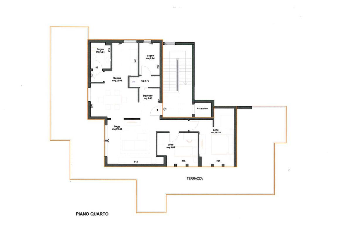 APPARTAMENTO ULTIMO PIANO CON AMPIO TERRAZZO